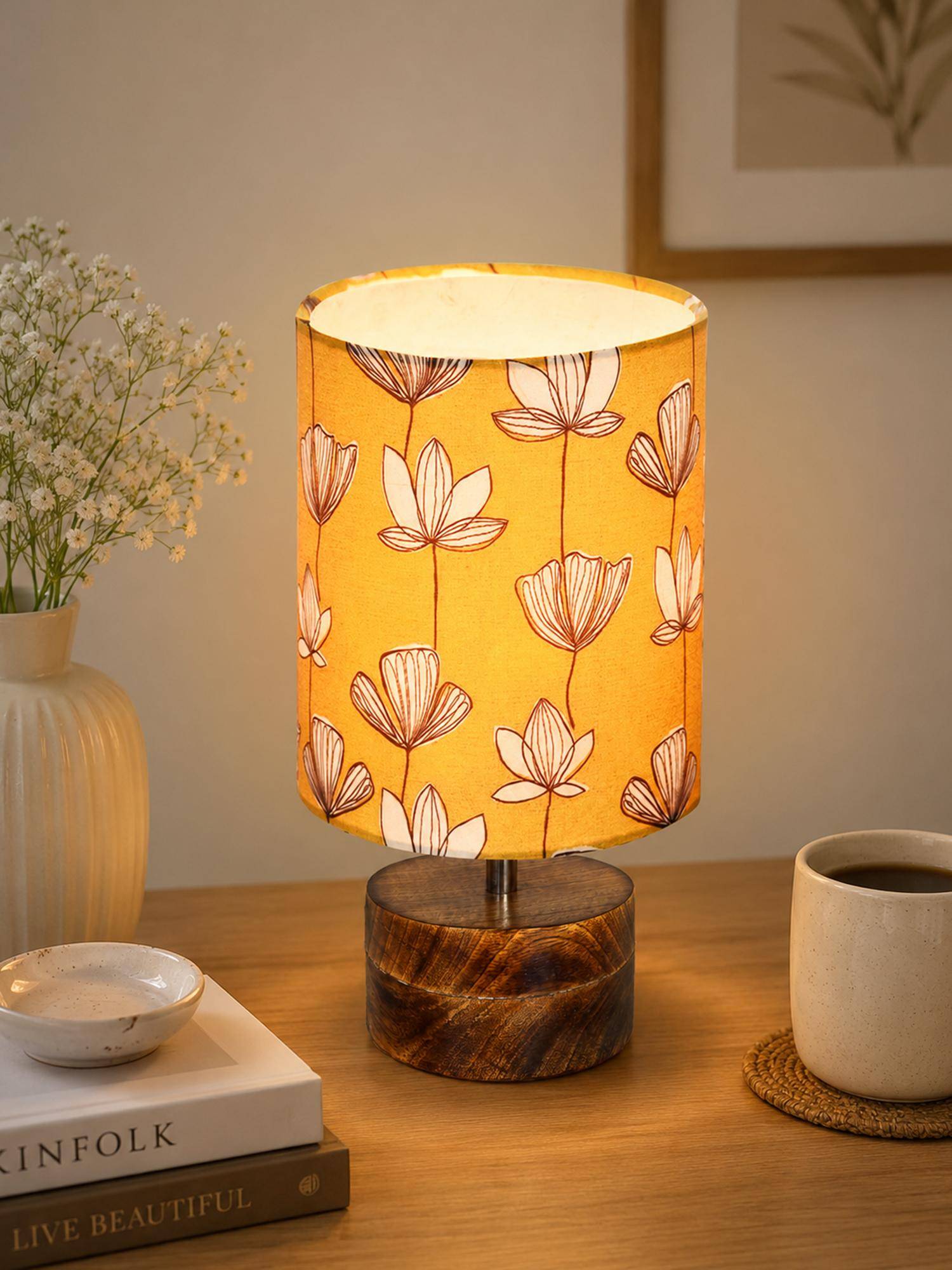 Homesake Yellow Antique Base E27 Creative Reading Bedside Table Lamp
