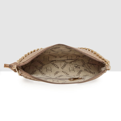 Buy ESBEDA Beige Color Woven Textured Medium Sling Bag For Women