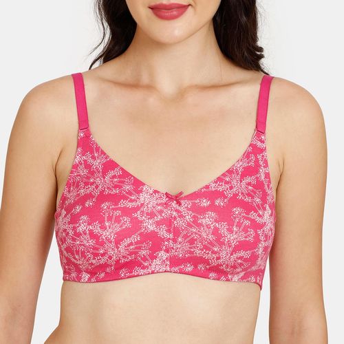 Buy Zivame Rosaline Everyday Double Layered Non Wired 3-4Th Coverage  T-Shirt Bra - Very Berry Pt Online