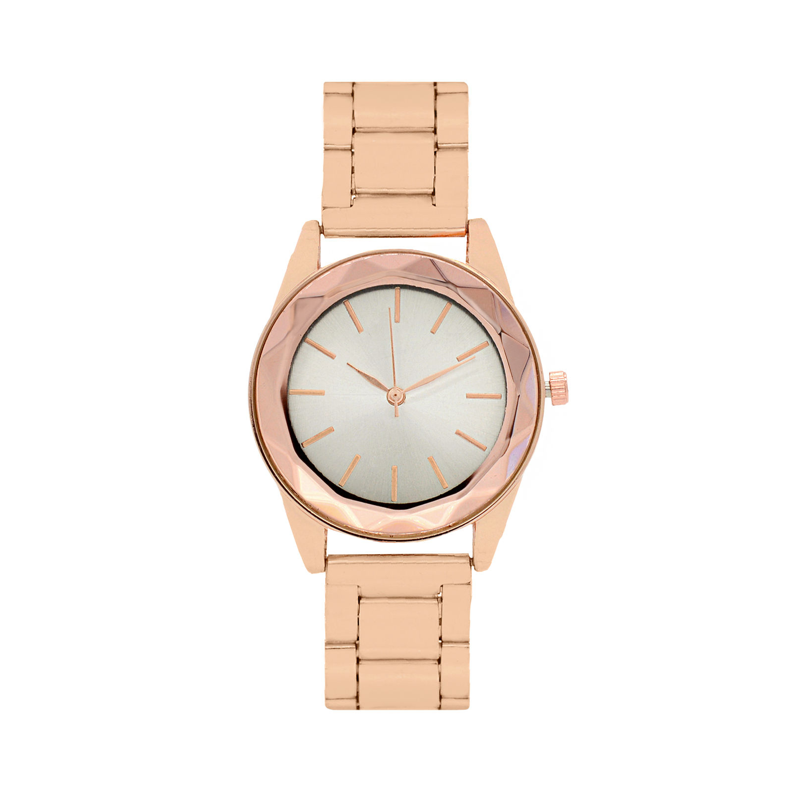 Buy Joker & Witch Gracie Diamond Cut White Dial Rosegold Watch Online