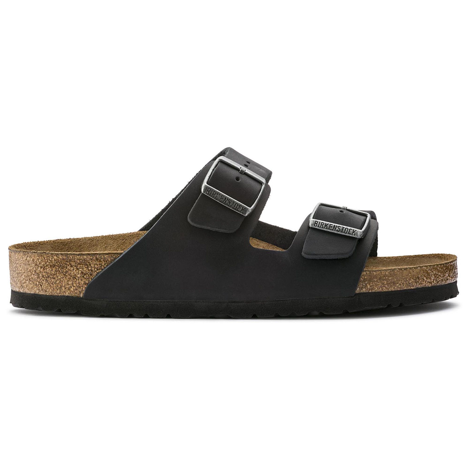 Buy Birkenstock Arizona Oiled Leather Black Regular Width Unisex