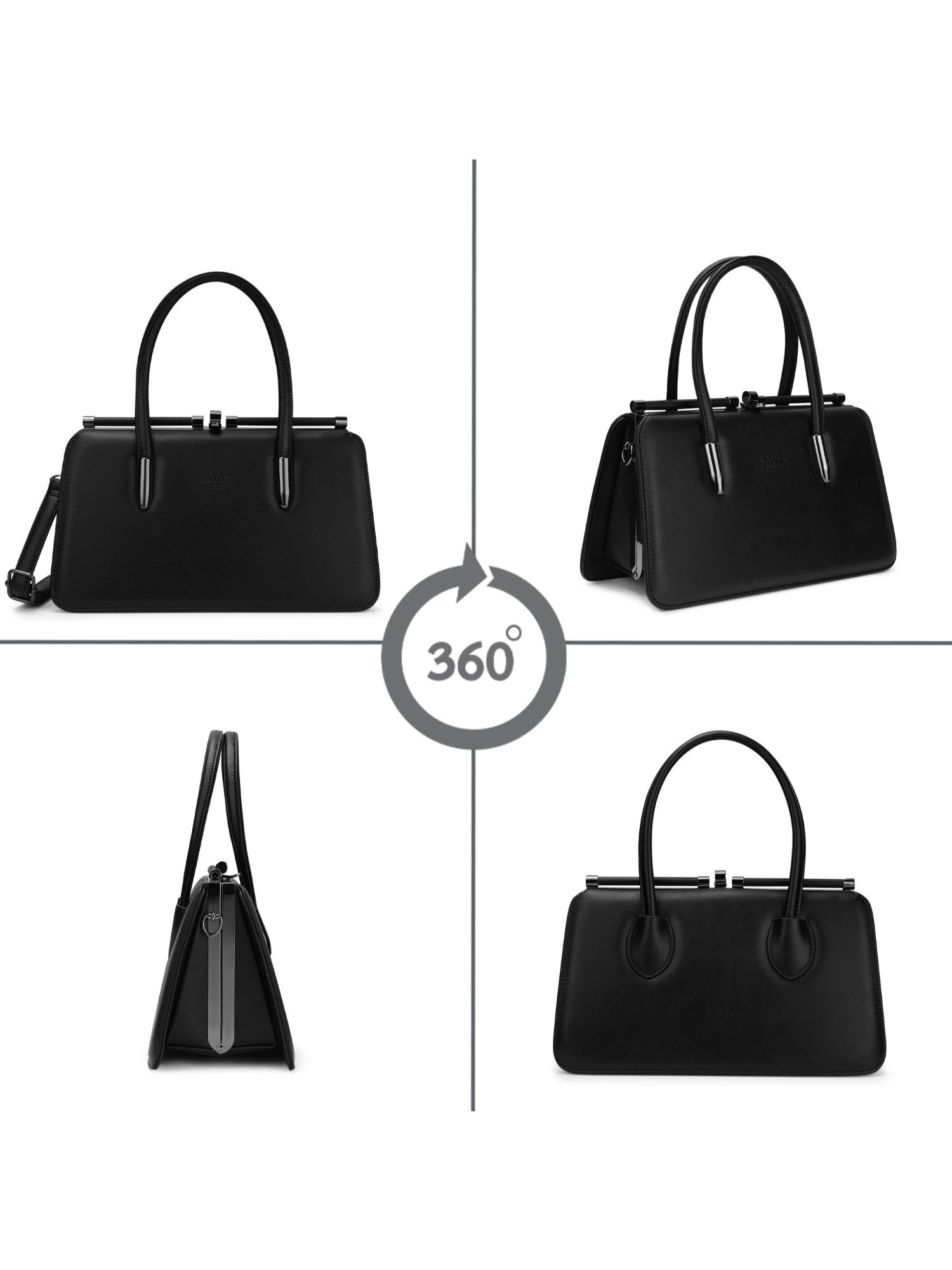Buy Lavie Luxe Women's Book 2H Frame Handbag (Black) (M) Online