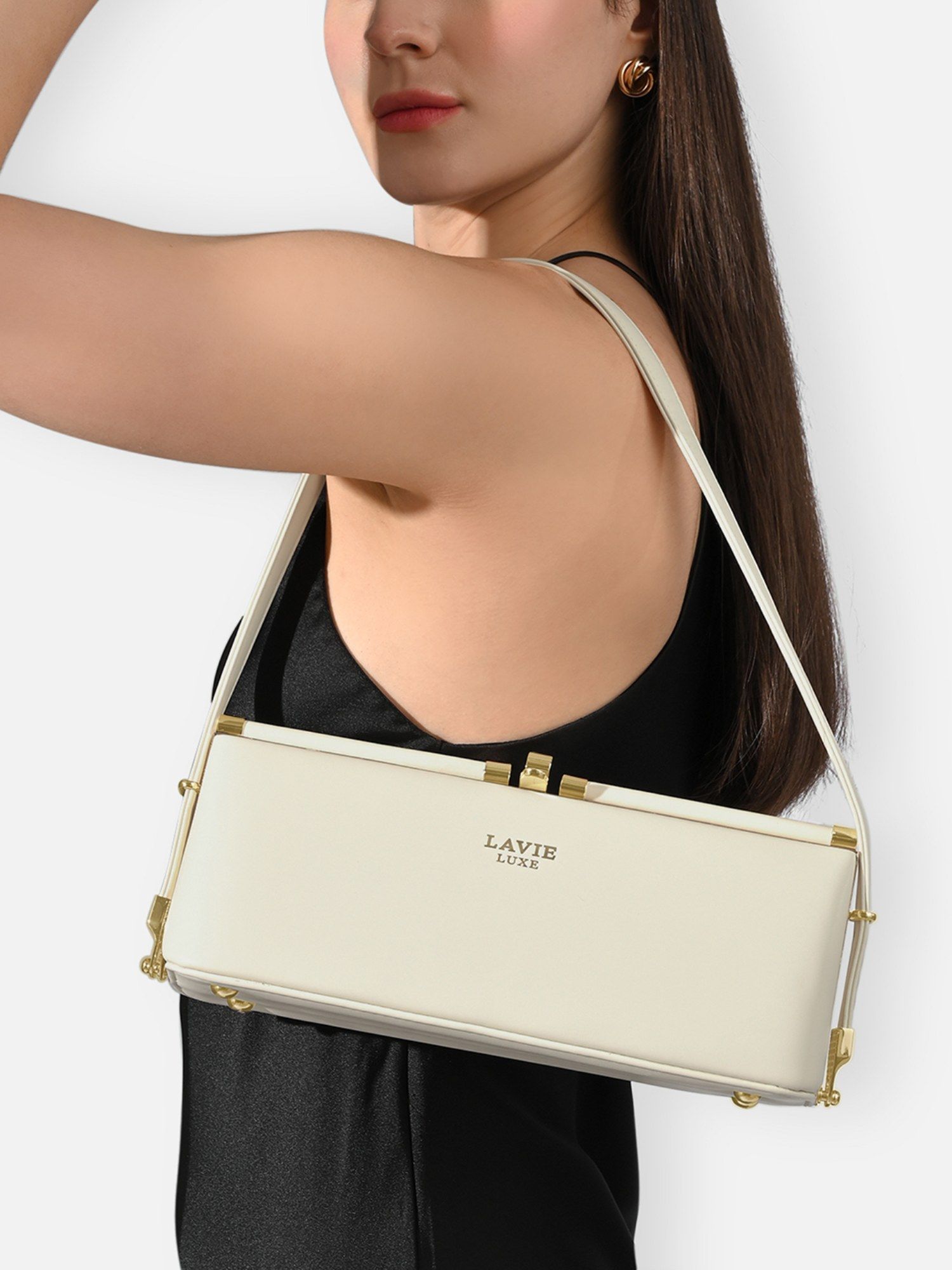 Buy Lavie Luxe Women's Parallel Frame Handbag (Off White) (S) Online