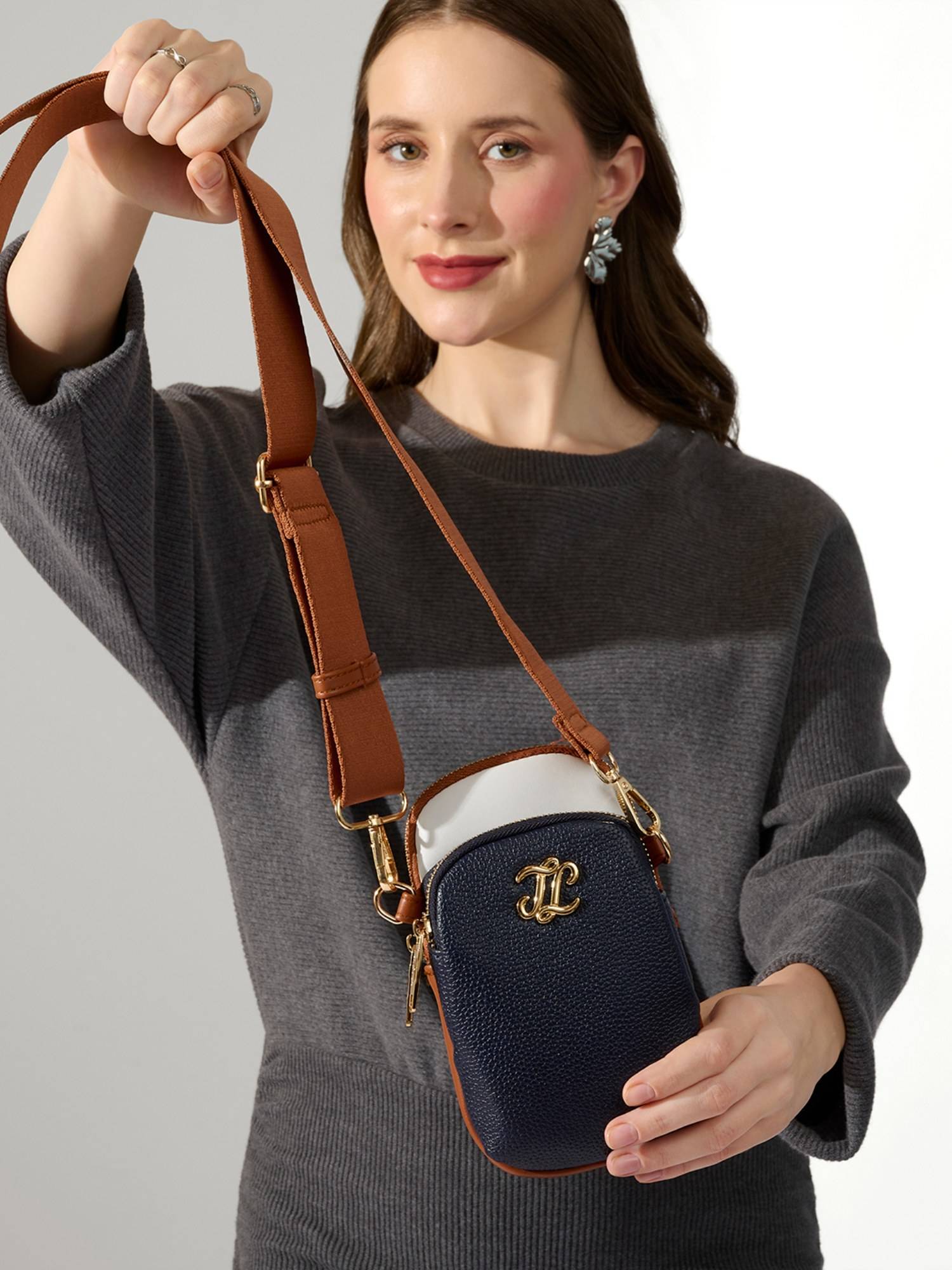Lavie Signature Women's Ls Laredo Sling Bag (Navy Blue)