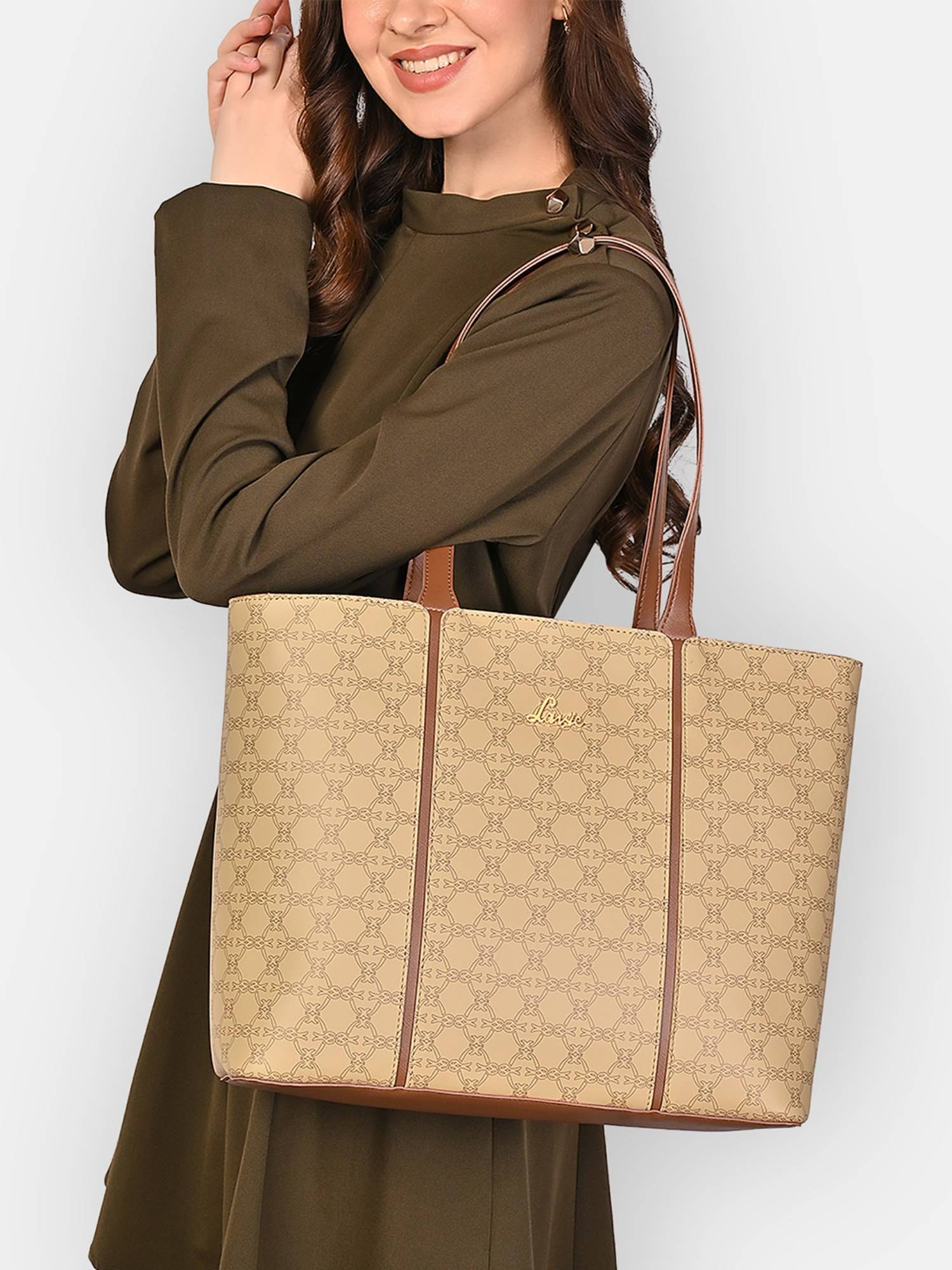 Lavie Women's Meghan Tote Handbag (Taupe) (L)