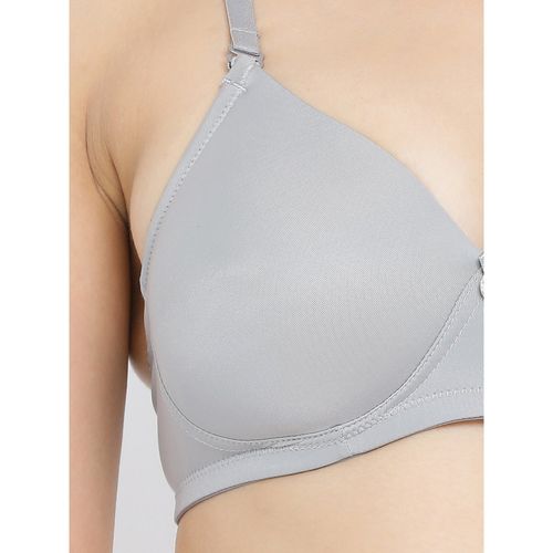 Buy Clovia Padded Non Wired Full Coverage T-Shirt Bra - Grey at Rs.588  online