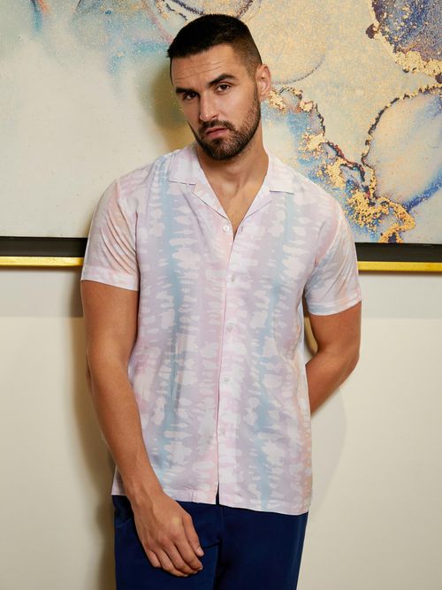 Buy Campus Sutra Mens Multi-Color Pastel Vertical Ombre Shirt Online