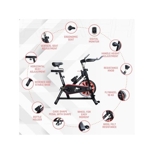 exercise bike 18kg flywheel