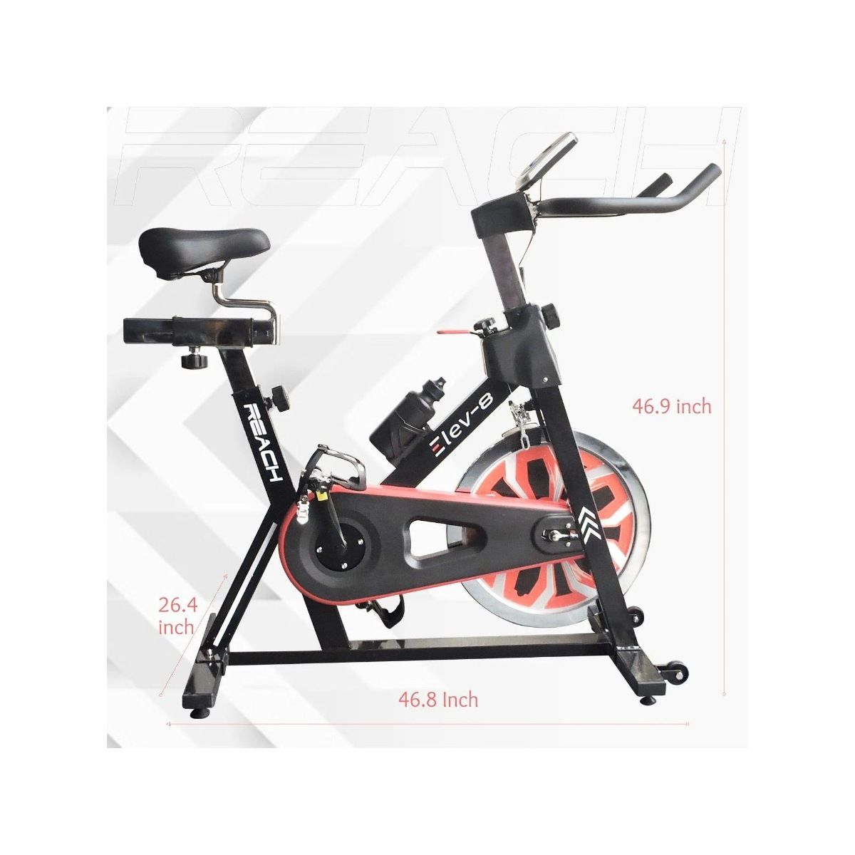 Buy Reach Elev 8 Spin Bike for Home Gym Exercise Cycle with Adjustable Seat and Handle 18 kg Flywheel Online