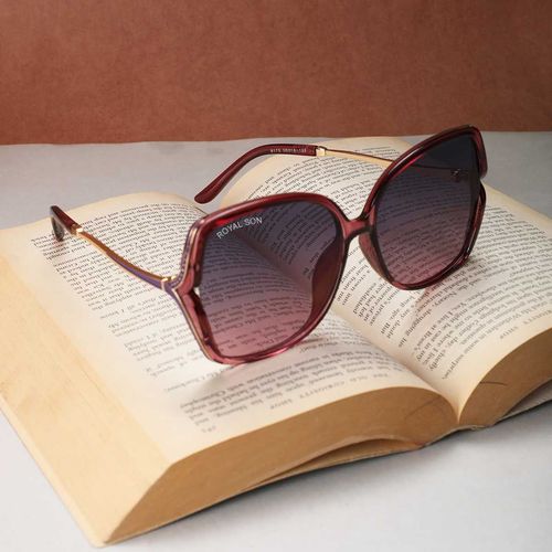 ROYAL SON Over-sized UV Protection Women Sunglasses Black Lens  CHIWM00113-C4