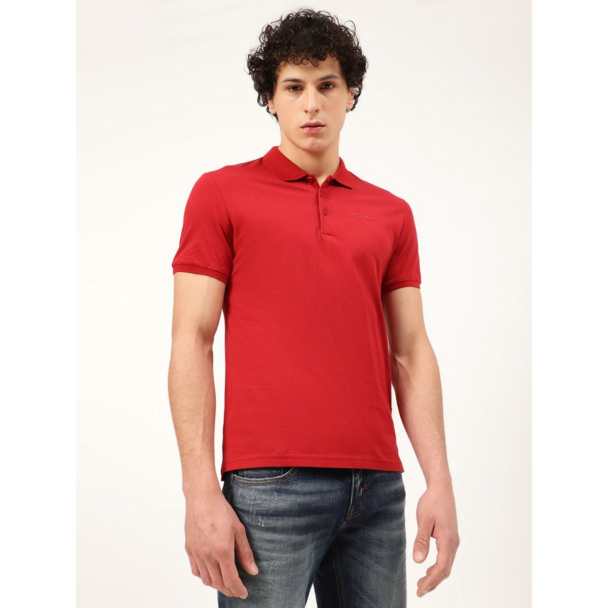 Buy Antony Morato Polo Slim Fit In Mercerized Pique Cotton With