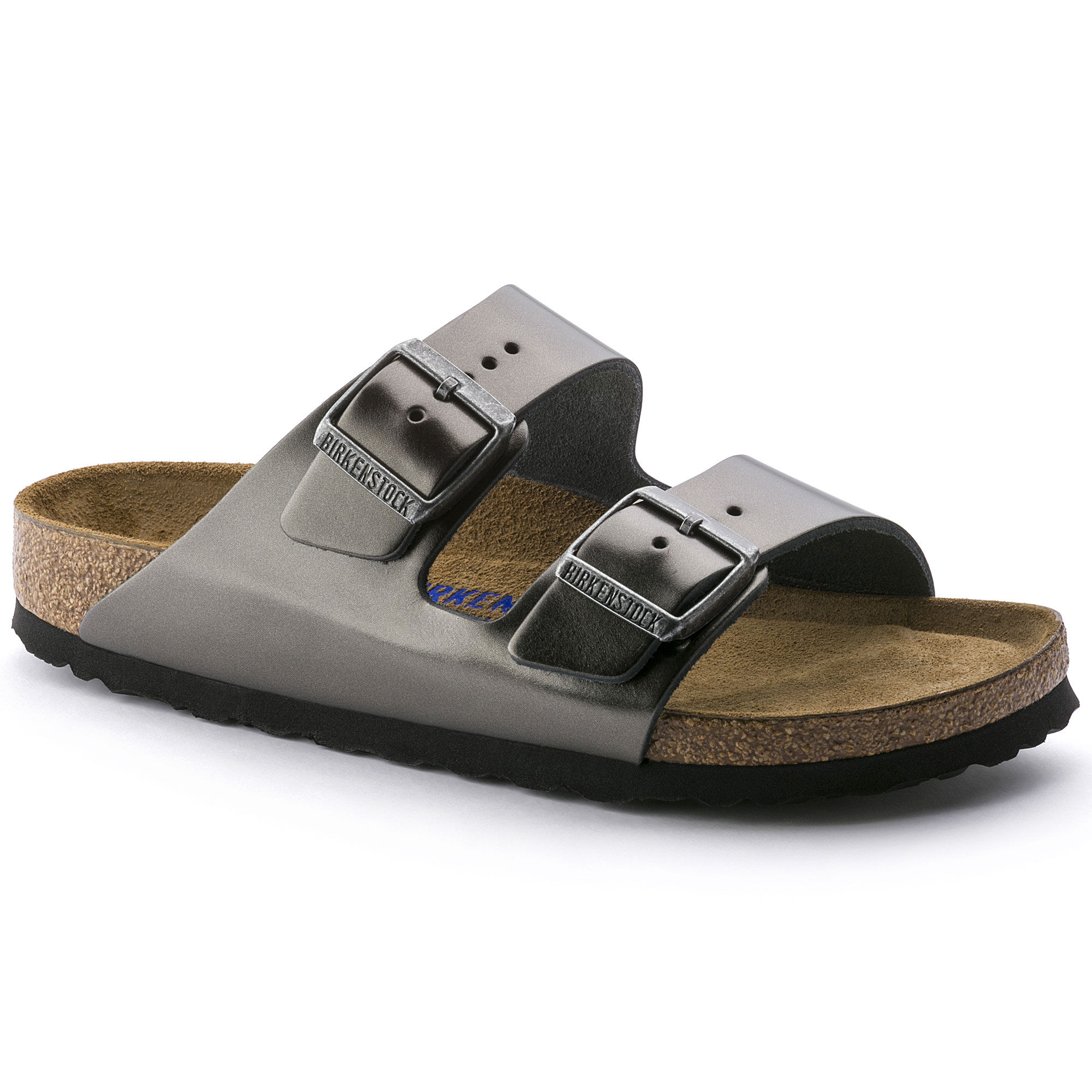 Buy Birkenstock Arizona Natural Leather Grey Regular Widht Womens Sandals  Online