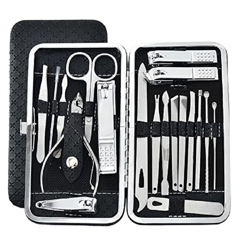 16pcs Manicure Set With PU Leather Case Nail Clippers Kit Pedicure Care Tools  Nail Care Scissors Clippers Trimmer Nail Art Tools - AliExpress