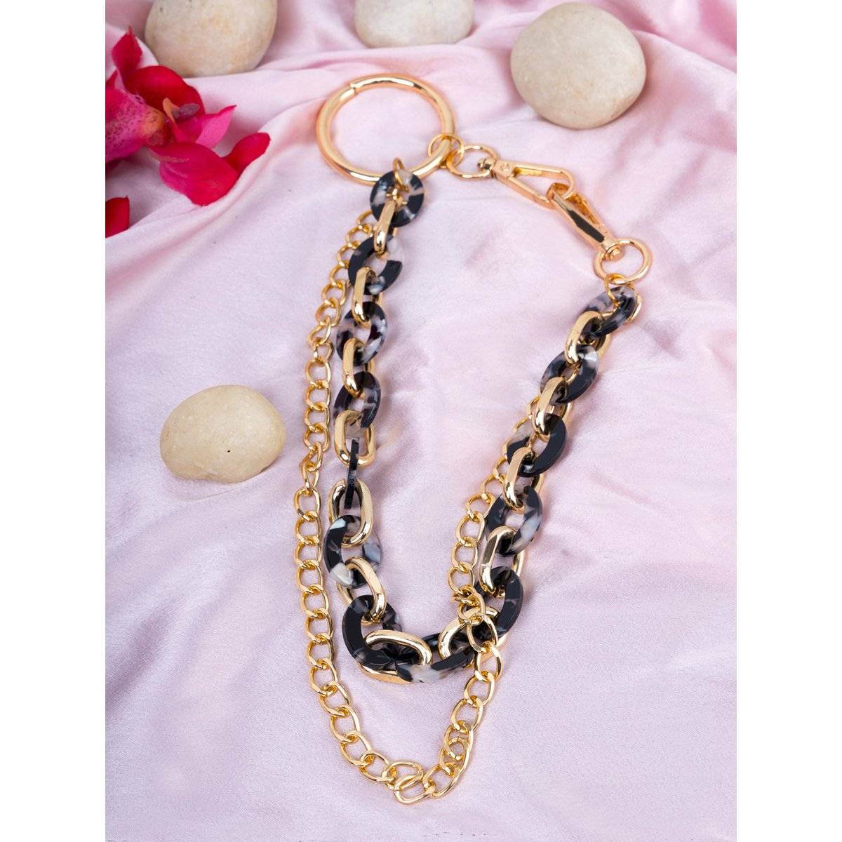 Kazo Trendy and Stylish Acrylic and Metal Chain Necklace