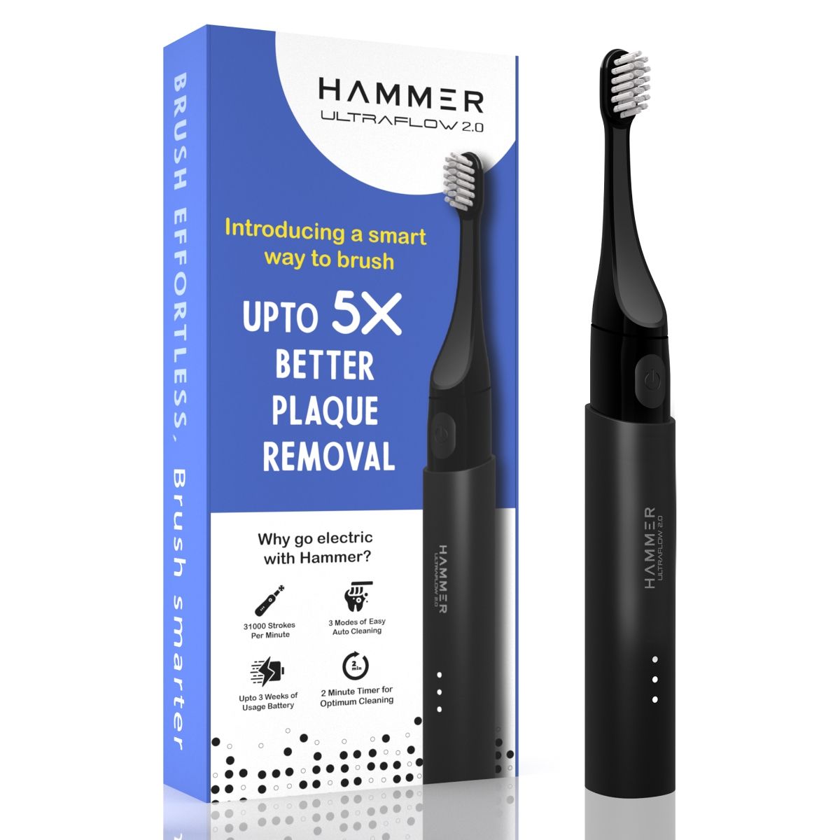 Buy HAMMER Ultra Flow 2.0 Electric Toothbrush Black Online