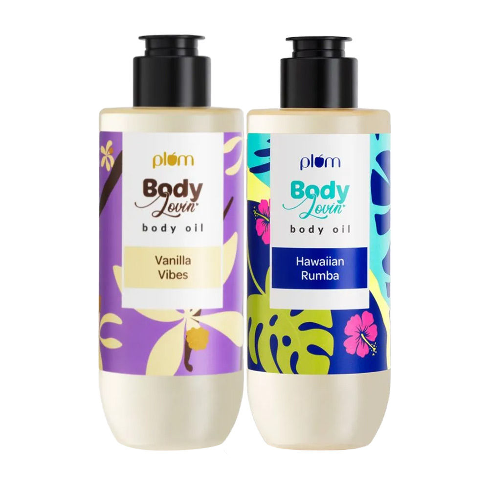 Plum Bodylovin' Beachy & Vanilla Vibes Body Oil Duo Instant Glow + Intense Moisture Non-greasy