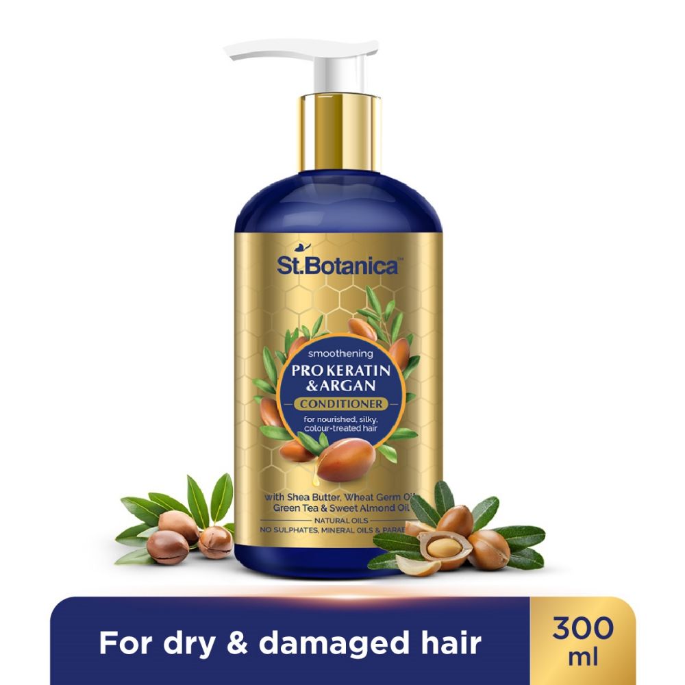 Buy St.Botanica Smoothening Pro Keratin Argan Conditioner Softens Dry Damaged Hair No Parabens Online