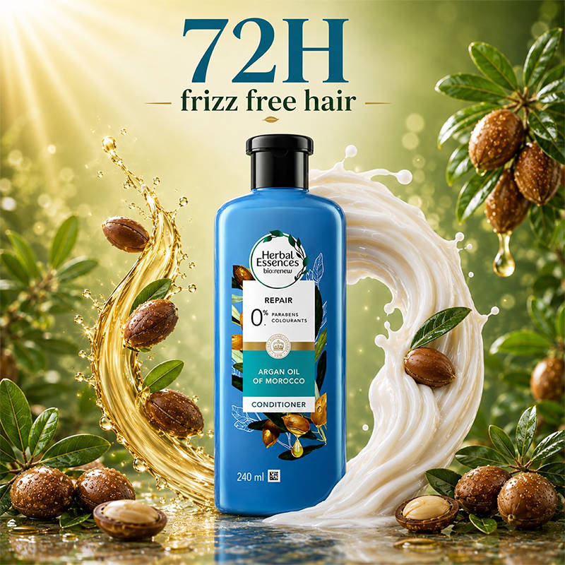 Herbal Essences Argan Oil of Morocco CONDITIONER- For Hair Repair and No Frizz- No Paraben, No Colorants, 240 MLHerbal Essences Argan Oil of Morocco CONDITIONER- For Hair Repair and No Frizz- No Paraben, No Colorants, 240 ML