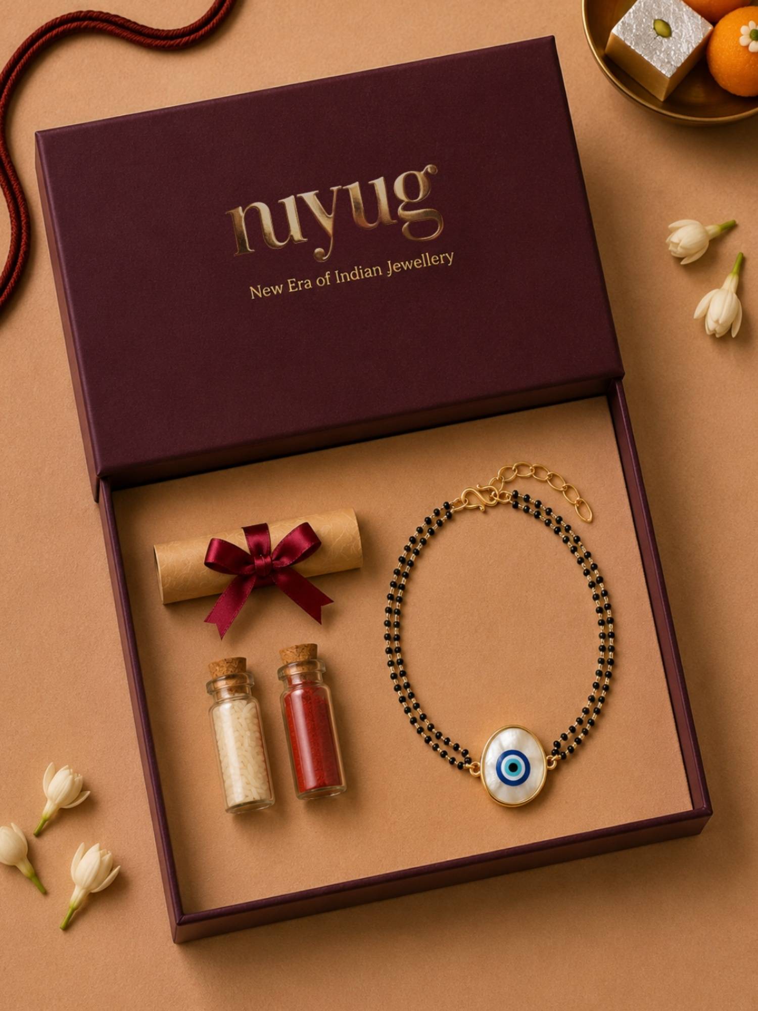 Nuyug Kids Evil Eye Rakhi Gift Set