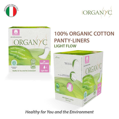 Organyc 100% Certified Organic Cotton Folded Panty Liner, Ultra