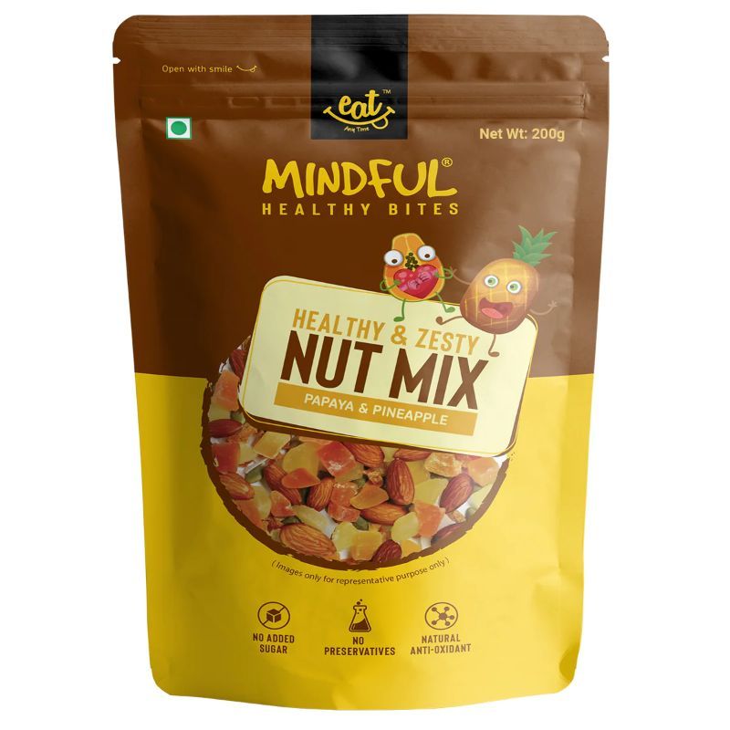EAT Anytime Healthy Snacks Trail Mix With Papaya & Pineapple Pack Of 2