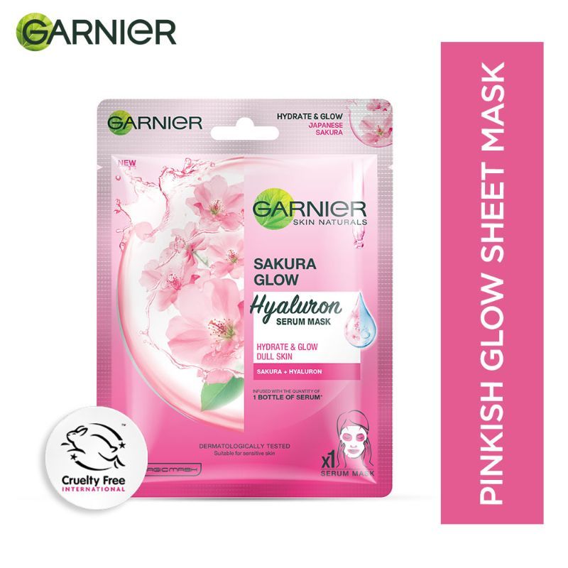 Garnier Skin Naturals Sakura Glow Hyaluron Serum Mask Super Hydrate ...