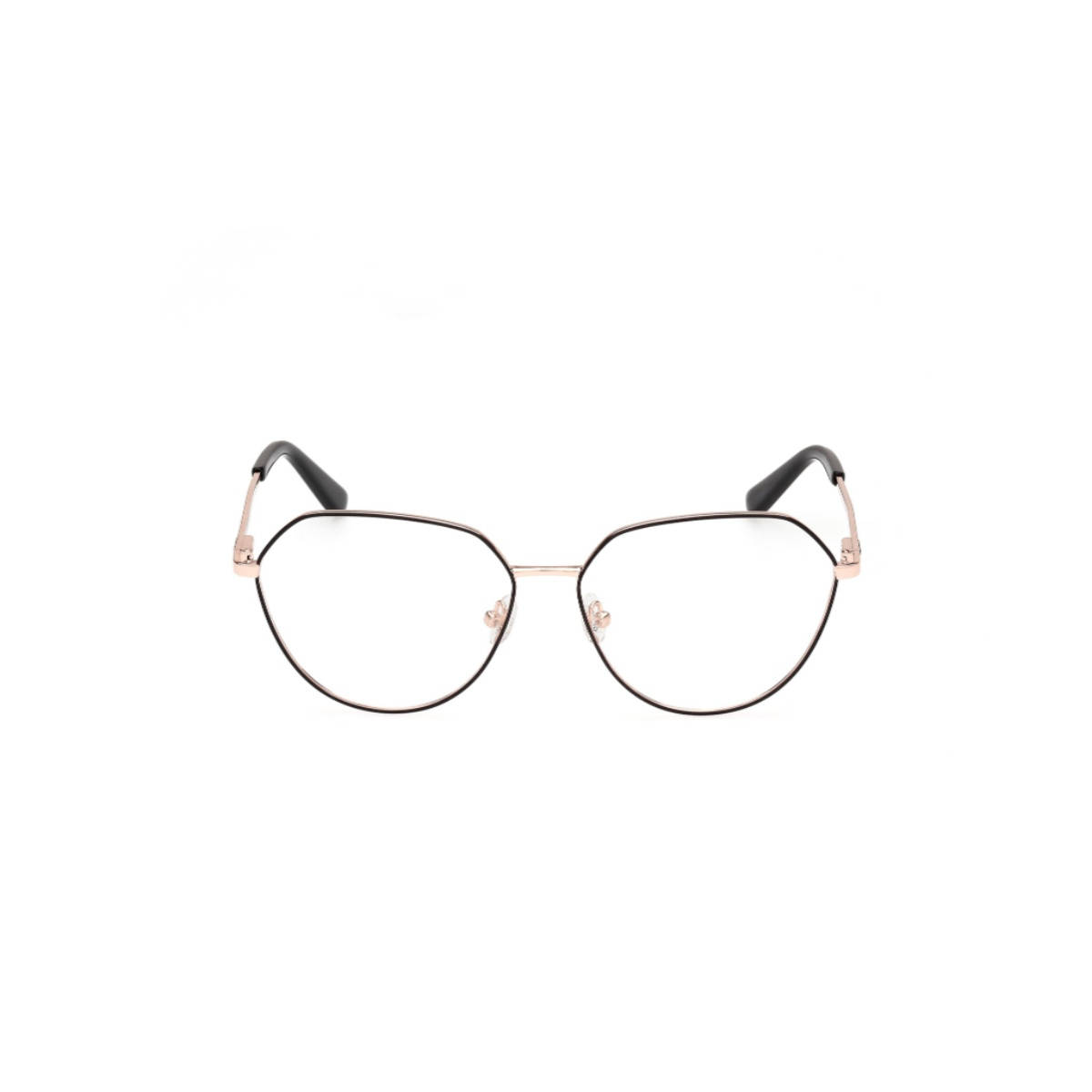 Guess Women Black Metal Irregular Eyewear Frame GU5016957002FR (57)