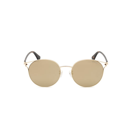 Guess Women Mirror Gold Lens Round Sunglass GUS7671-D5932GSG (59)