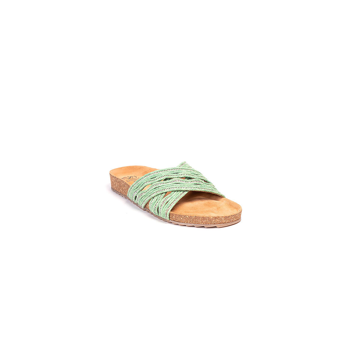 Footbed peep toe discount slip on sandals