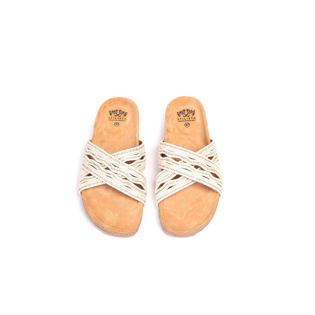 White best sale footbed sandals