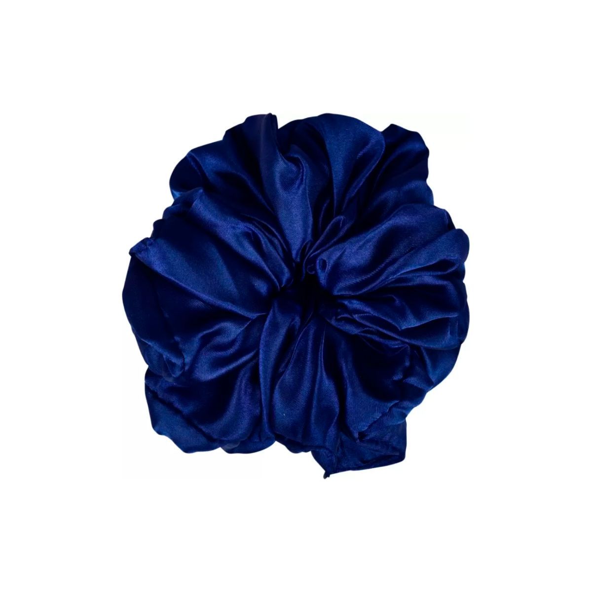 Buy OOMPH Royal Blue Satin Silk Volumizer Scrunchy Rubber Band Hair Tie