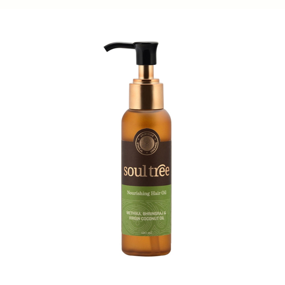 SoulTree Nourishing Hair Oil with Methika, Bhringraj & Virgin Coconut
