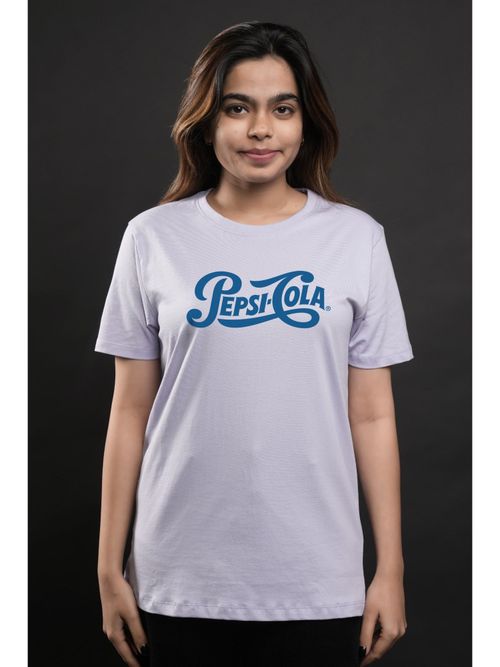 Buy MerchGarage Lavender Pepsi Cola Round Neck Cotton T-Shirt By