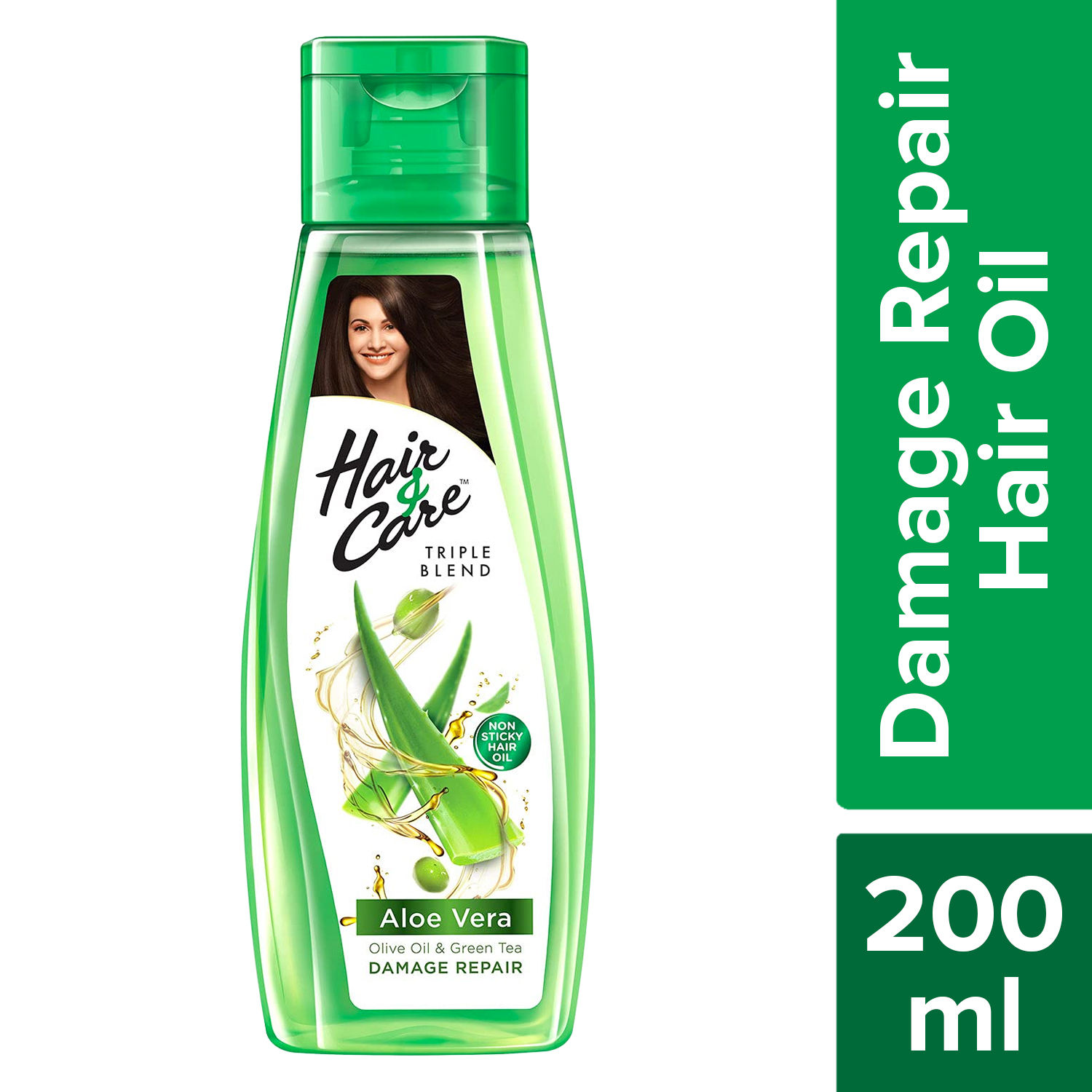Hair & Care Damage Repair Non-Sticky Hair Oil with Aloe Vera, Olive Oil & Green Tea
