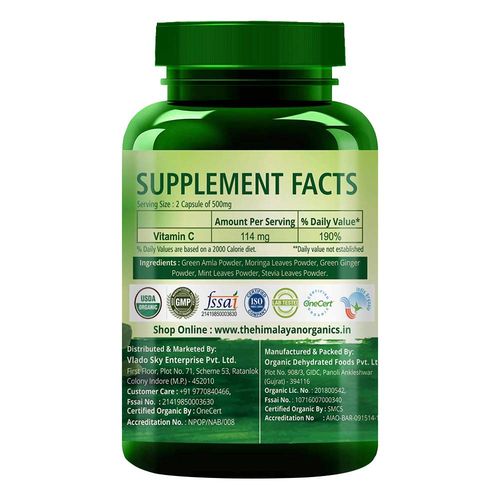 Himalayan Organics Organic Vitamin C 120 Veg Capsules Buy Himalayan Organics Organic Vitamin C 120 Veg Capsules Online At Best Price In India Nykaa