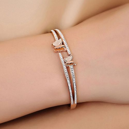 Buy Designs You Stainless Steel Rose Gold Plated Butterfly
