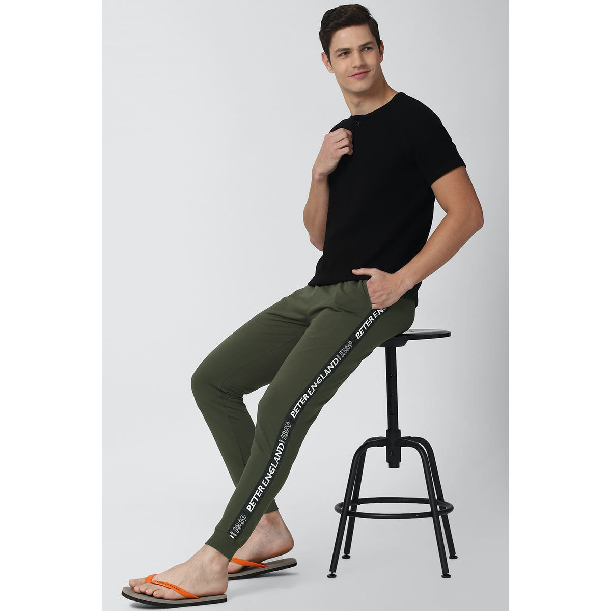 PETER ENGLAND Striped Men Grey Track Pants - Buy PETER ENGLAND Striped Men  Grey Track Pants Online at Best Prices in India | Flipkart.com