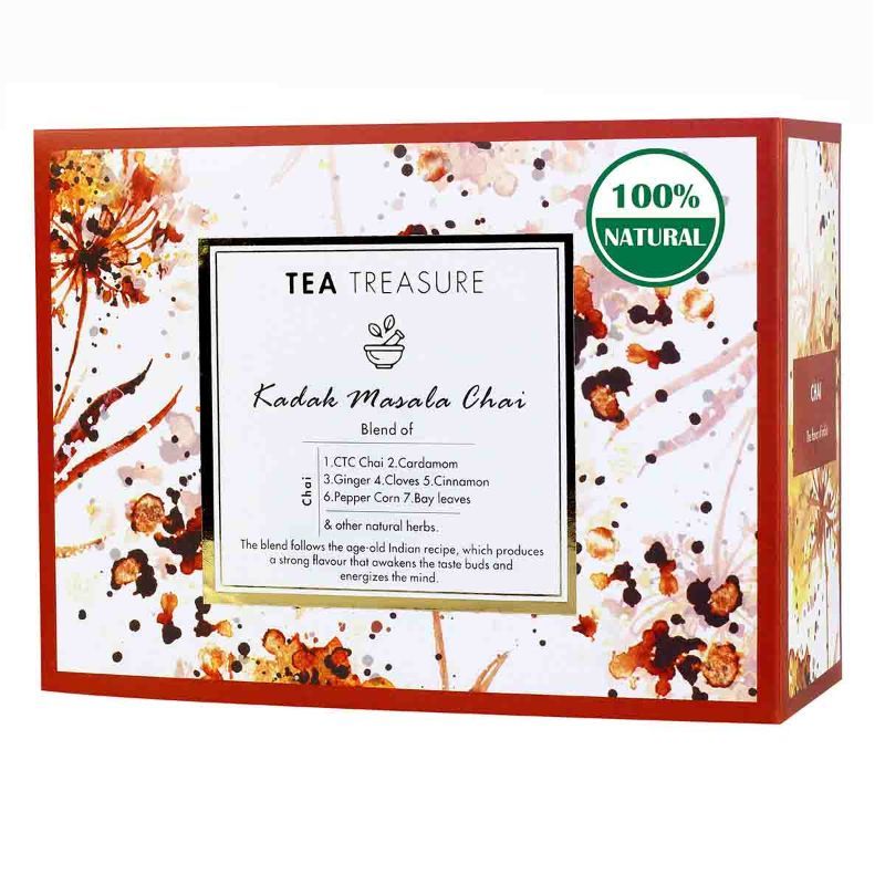 Tea Treasure Kadak Masala Chai 18 Pyramid Tea Bags