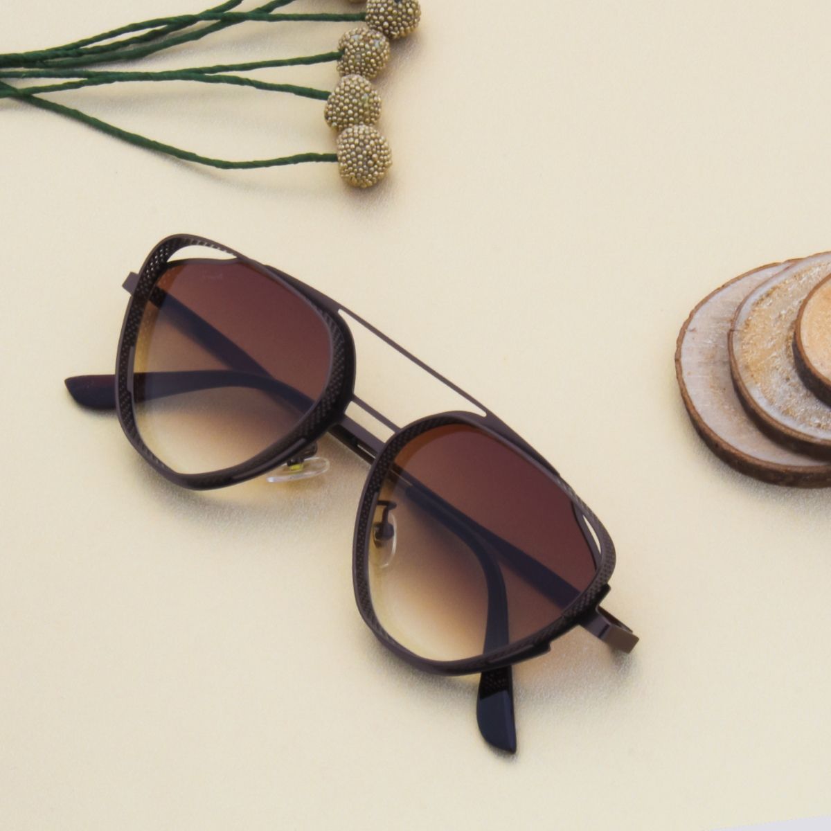 Buy Phenomenal Aviator Sunglasses For women Black-Blue at Amazon.in