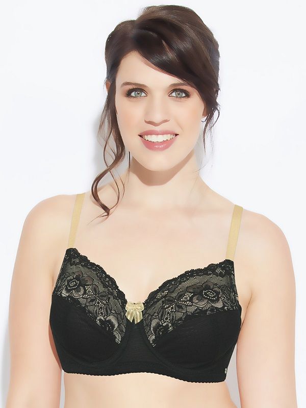Enamor F080 Full Support Lace Bra High Coverage Non-Padded Wired