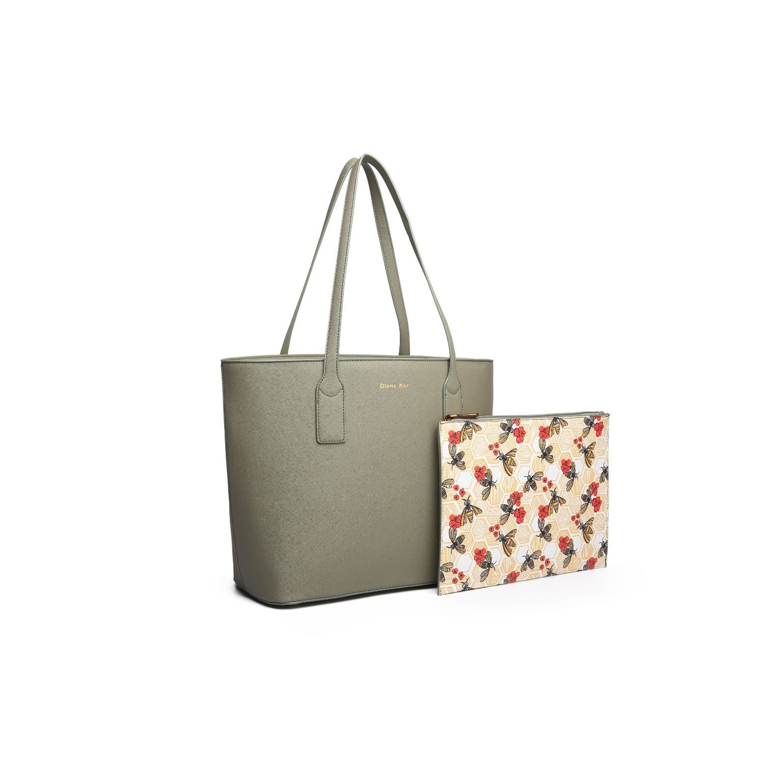 Diana Korr Textured Tote Bag With Pouch ( DKOH13GRN ) Buy Diana Korr