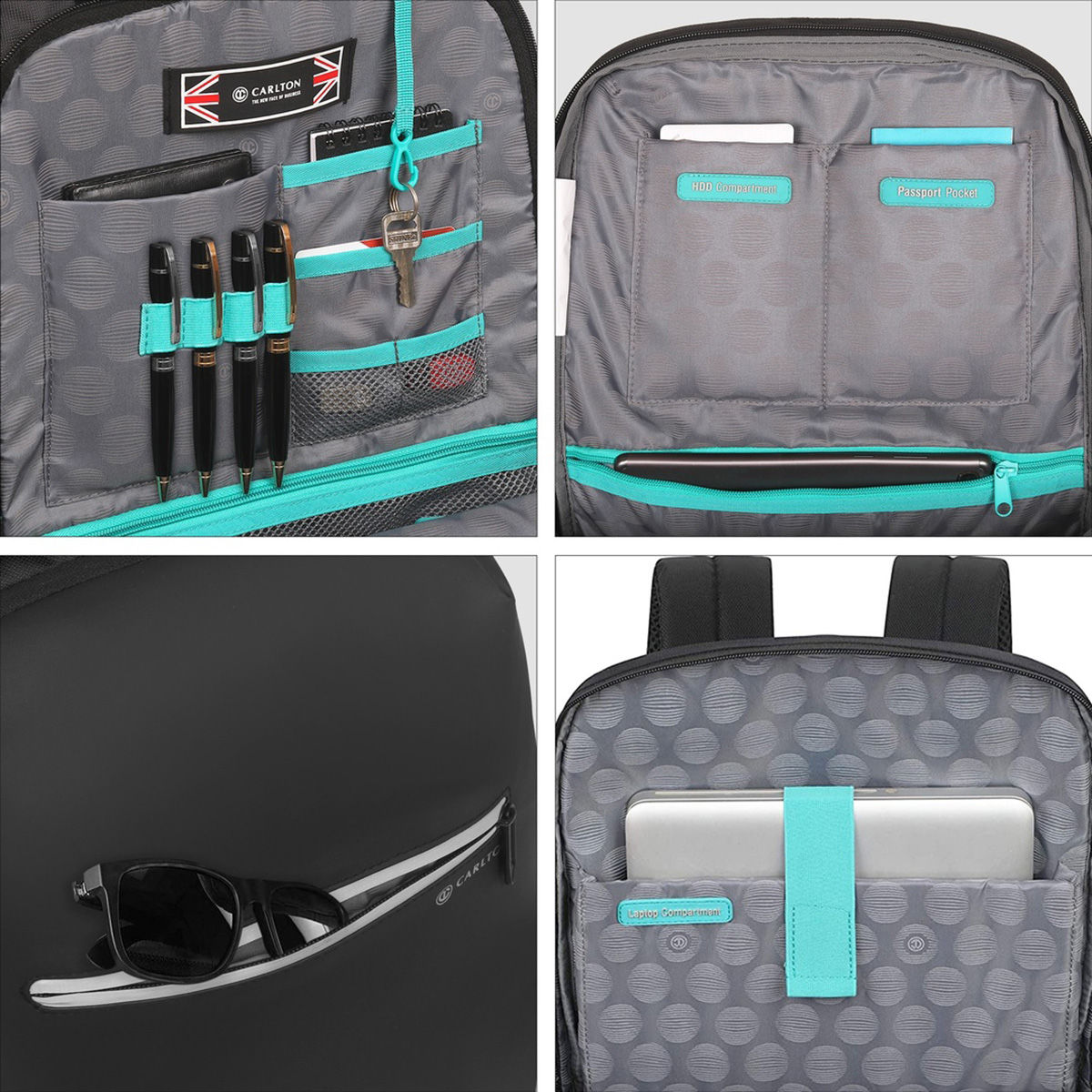 Buy CARLTON West End Laptop Backpack On Wheels Black | Shoppers Stop