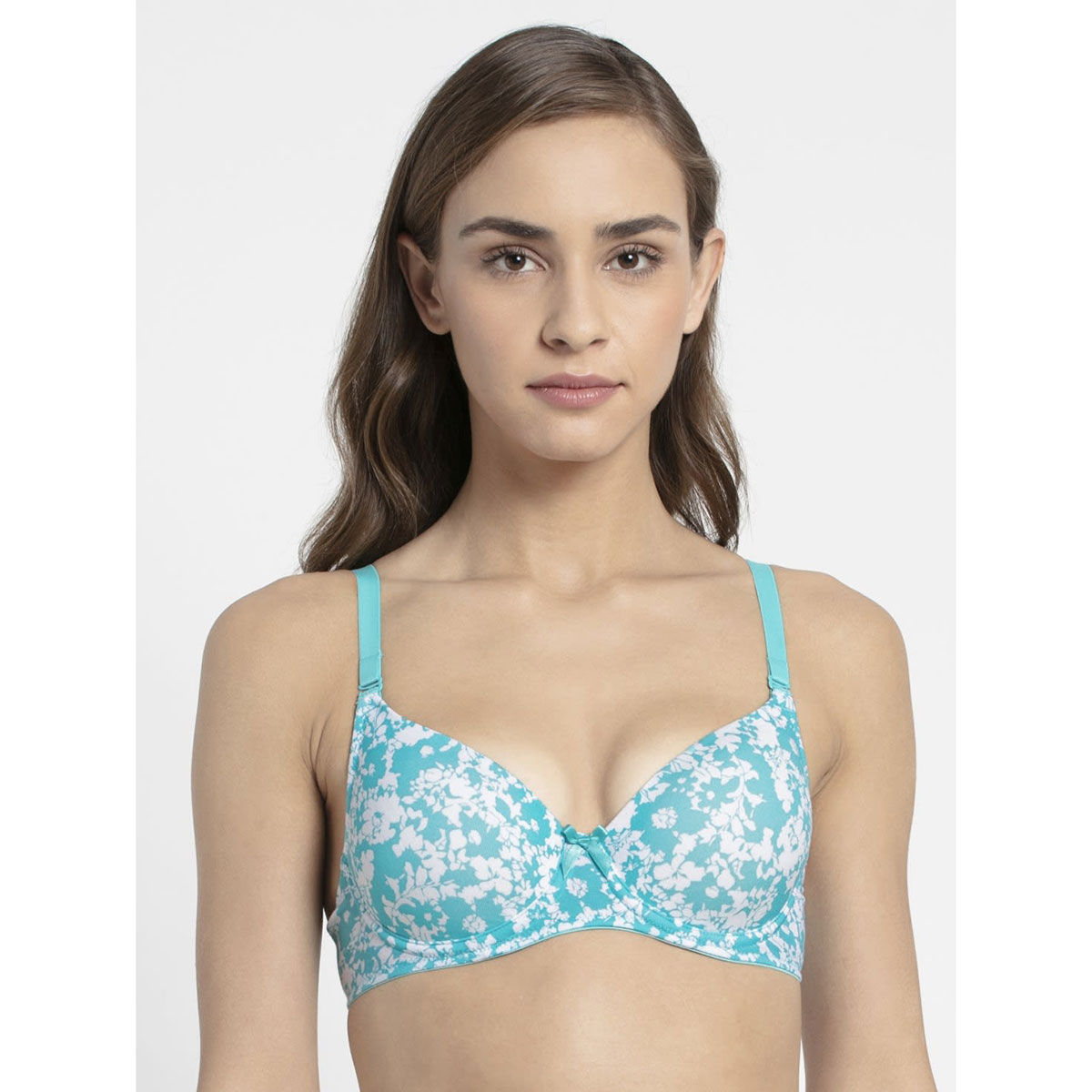 Jockey Jet Teal Printed T-Shirt Bra 