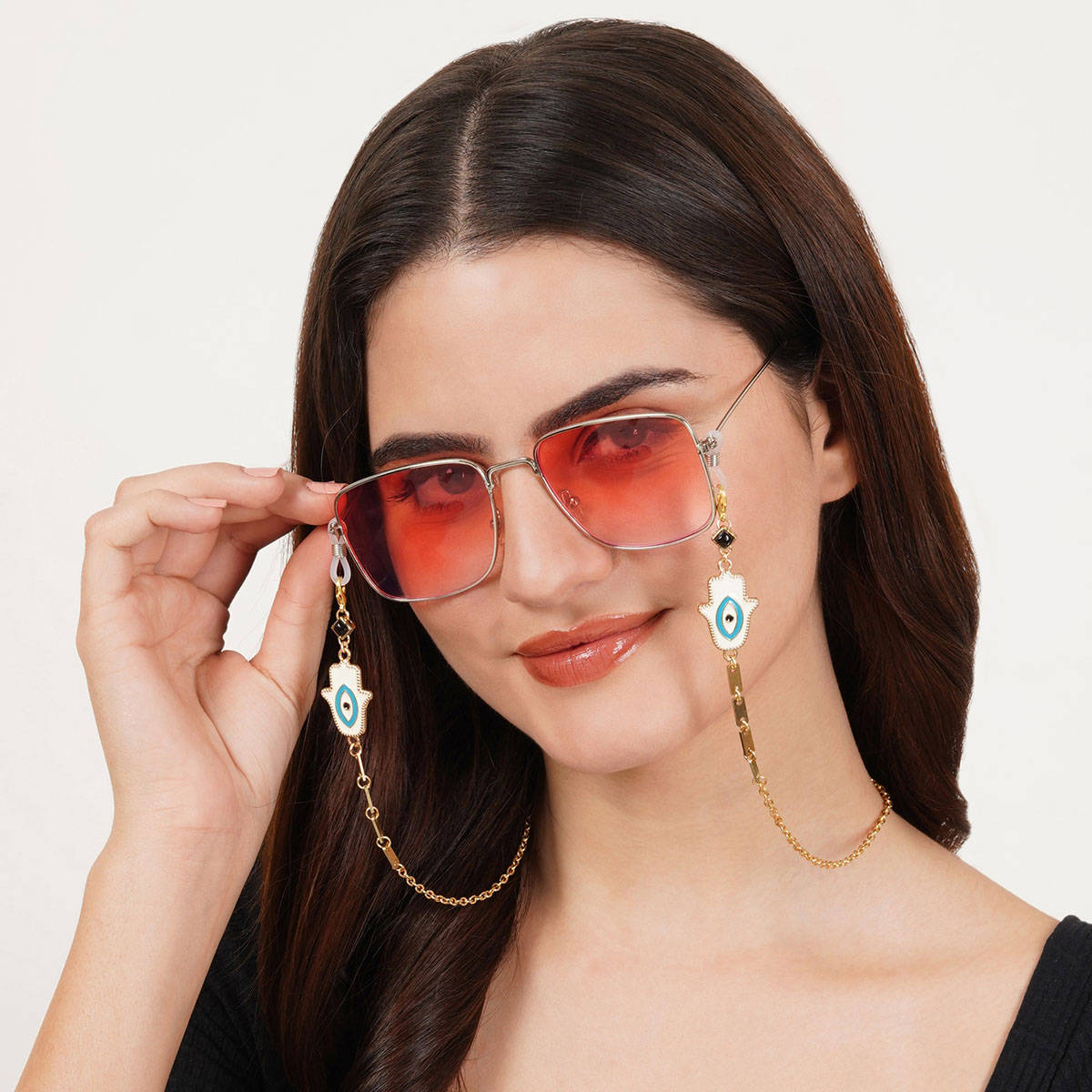 BeAbhika Hamsa Evil Eye Spectacles - Air Pods Chain