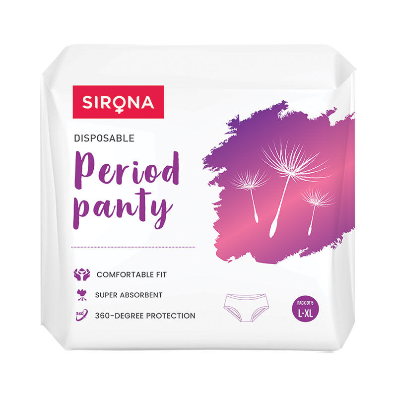 Sirona Disposable Period Panties for Women Pack of 5 (LXL), 360