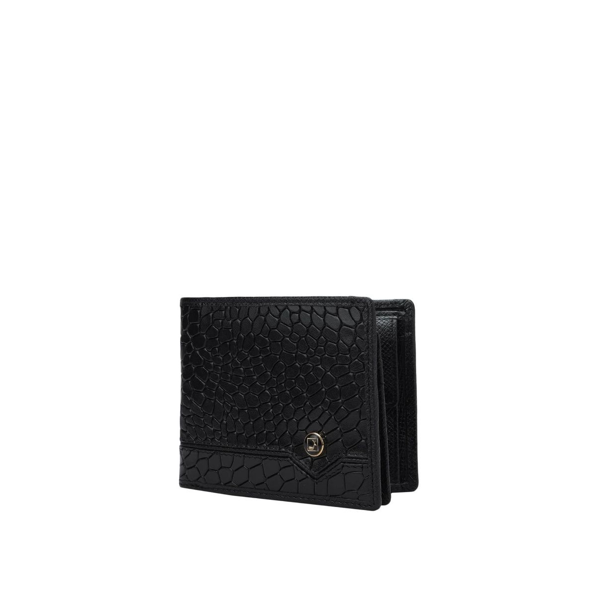 Buy Da Milano Croco Leather Mens Wallet Black Online