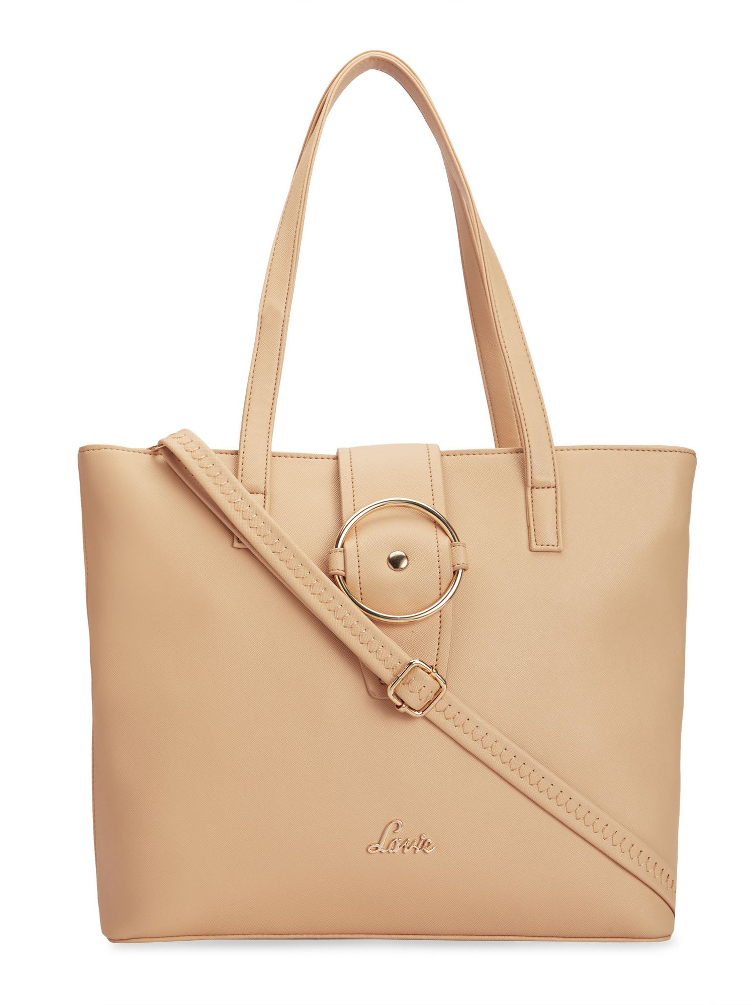 Buy Lavie Beige Polyurethane Glenn Tote Bag Online