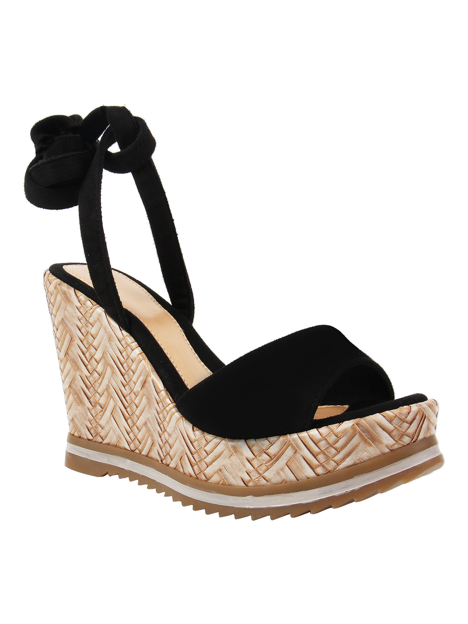 CATWALK Black Solid Wedges: Buy CATWALK Black Solid Wedges Online at ...