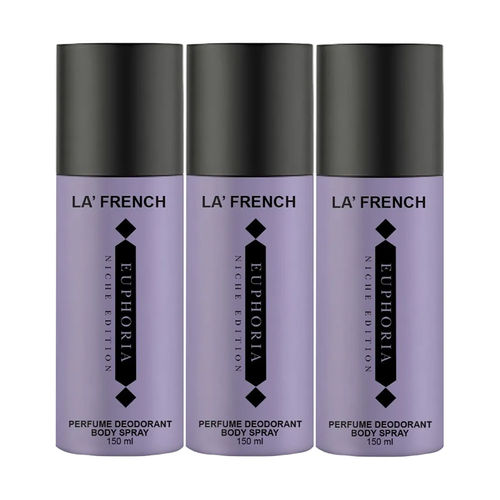 La French Euphoria Perfume Deodorant Body Spray Pack Of