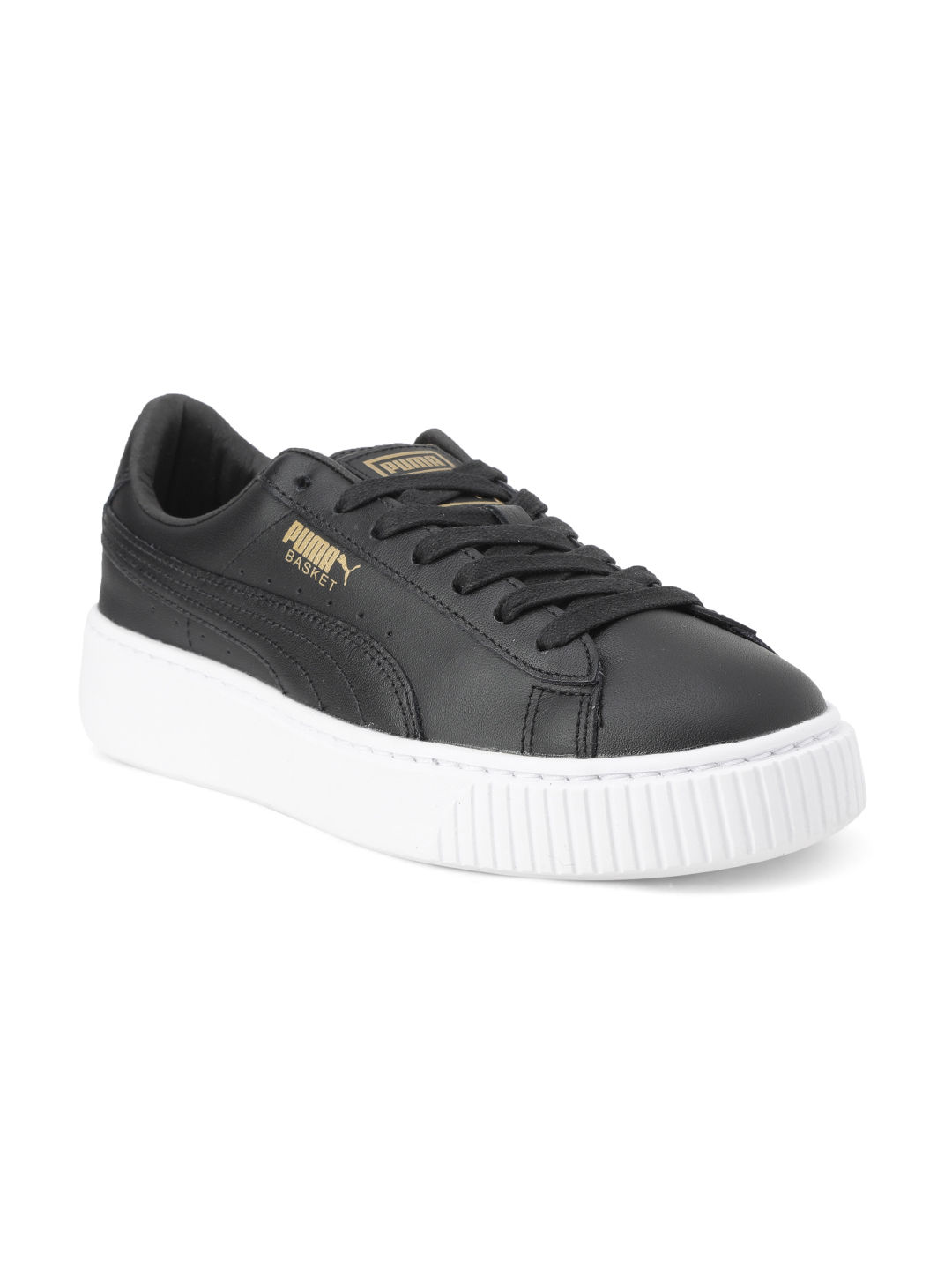 puma basket platform black